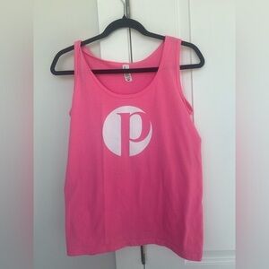 District Pink Sleeveless Tank Top with Logo NWOT
